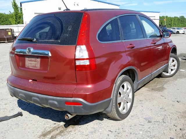 JHLRE38707C075773 - 2007 HONDA CR-V EXL RED photo 4