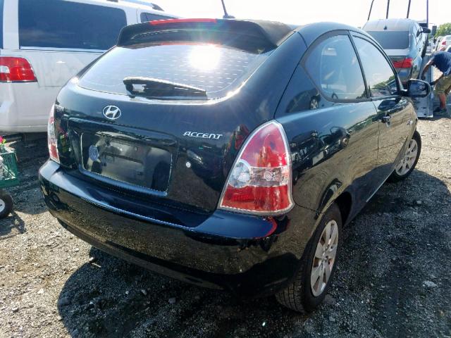 KMHCM3AC8AU157390 - 2010 HYUNDAI ACCENT BLU BLACK photo 4