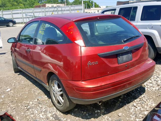 3FAFP313XYR205262 - 2000 FORD FOCUS ZX3 RED photo 3