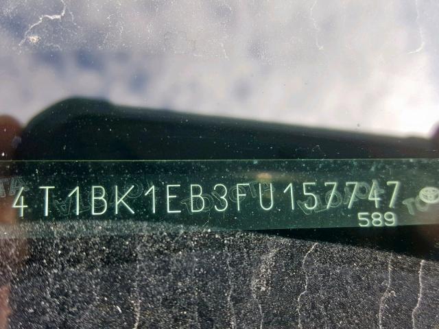 4T1BK1EB3FU157747 - 2015 TOYOTA AVALON XLE SILVER photo 10