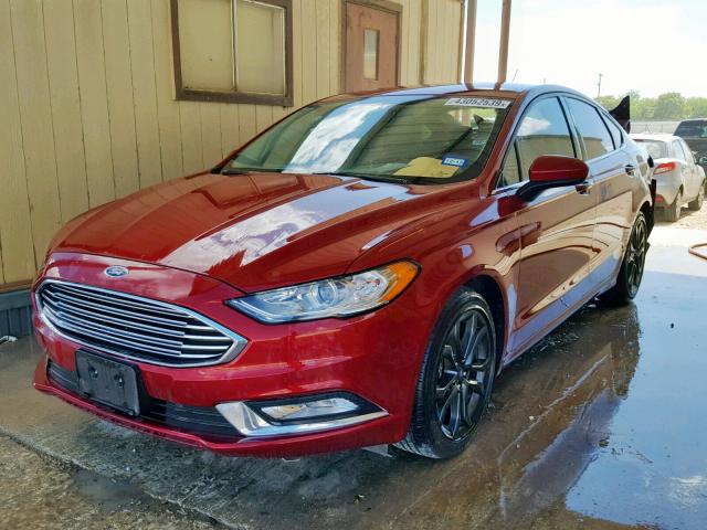3FA6P0G77JR166726 - 2018 FORD FUSION S RED photo 2
