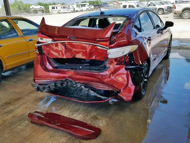 3FA6P0G77JR166726 - 2018 FORD FUSION S RED photo 4