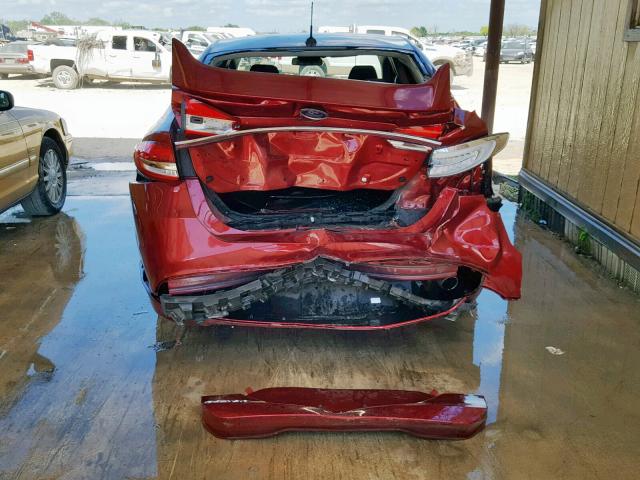 3FA6P0G77JR166726 - 2018 FORD FUSION S RED photo 9
