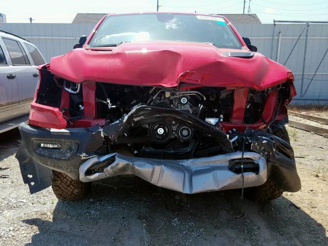 1C6SRFLT2KN671089 - 2019 RAM 1500 REBEL წითელი ფოტო 9