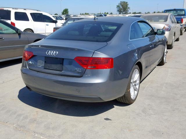 WAULFAFR4DA012222 - 2013 AUDI A5 PREMIUM GRAY photo 4