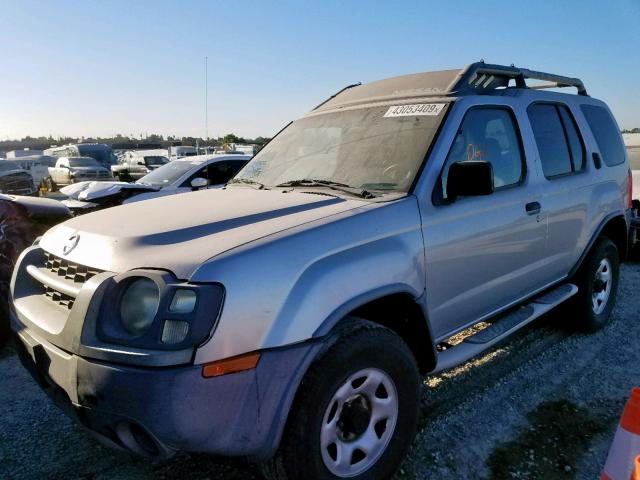 5N1DD28T04C634361 - 2004 NISSAN XTERRA XE SILVER photo 2