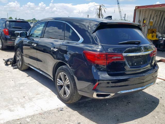 5J8YD3H39HL001201 - 2017 ACURA MDX BLACK photo 3