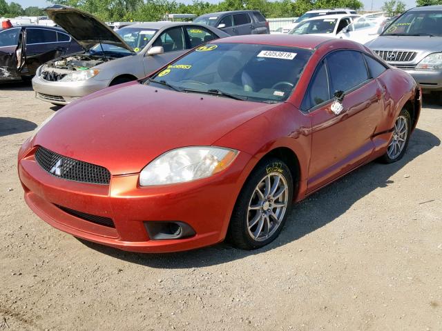 4A3AK24F39E015453 - 2009 MITSUBISHI ECLIPSE GS RED photo 2