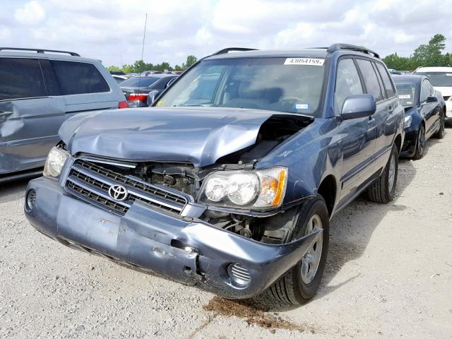 JTEGF21A320030821 - 2002 TOYOTA HIGHLANDER BLUE photo 2