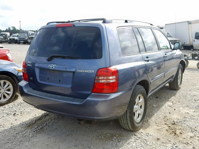 JTEGF21A320030821 - 2002 TOYOTA HIGHLANDER BLUE photo 4