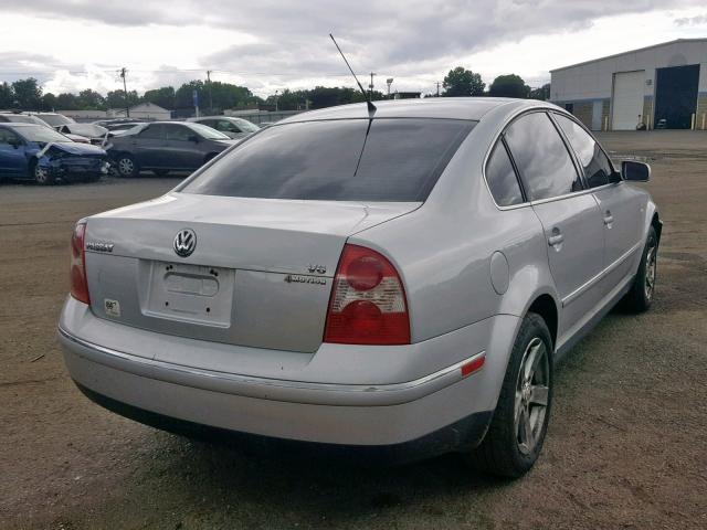 WVWTH63B34P042830 - 2004 VOLKSWAGEN PASSAT GLX SILVER photo 4