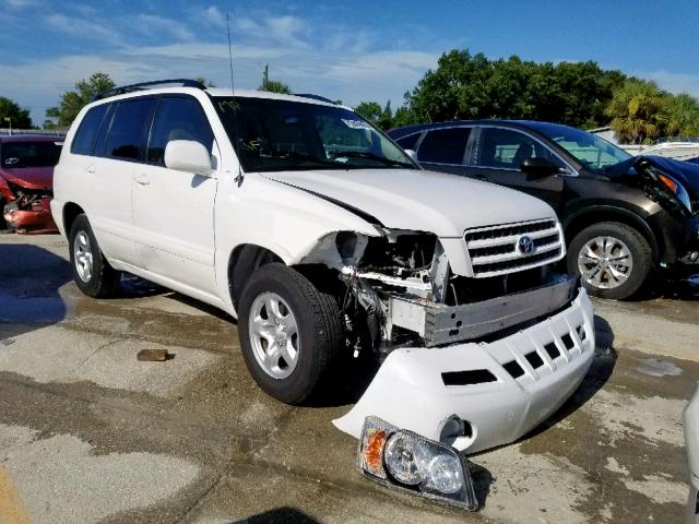 JTEGD21A330054205 - 2003 TOYOTA HIGHLANDER WHITE photo 1