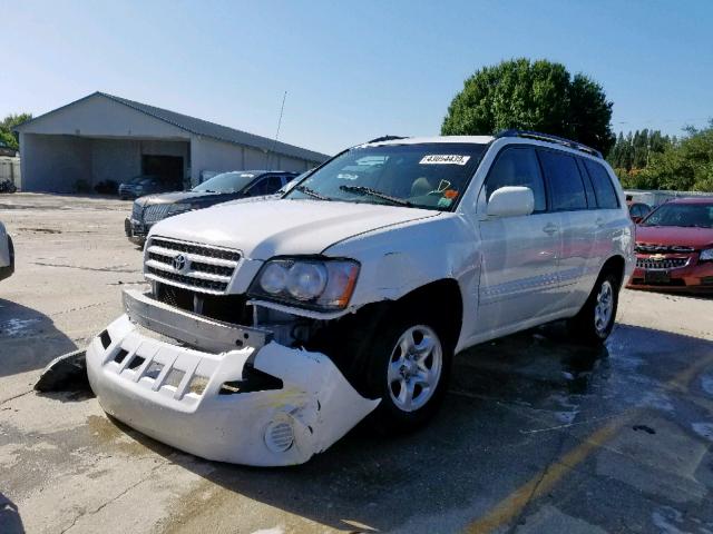 JTEGD21A330054205 - 2003 TOYOTA HIGHLANDER WHITE photo 2