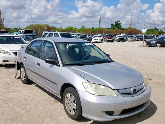 1HGES16344L007403 - 2004 HONDA CIVIC DX V SILVER photo 1