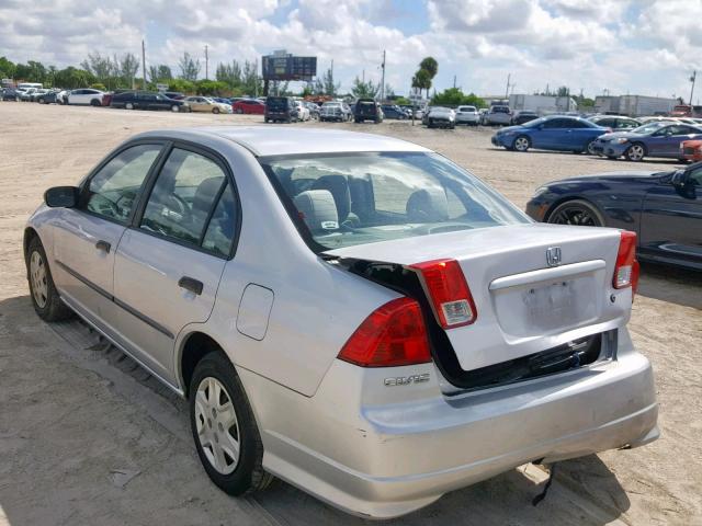 1HGES16344L007403 - 2004 HONDA CIVIC DX V SILVER photo 3