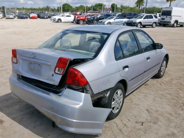 1HGES16344L007403 - 2004 HONDA CIVIC DX V SILVER photo 4