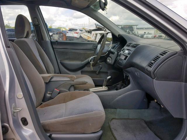 1HGES16344L007403 - 2004 HONDA CIVIC DX V SILVER photo 5