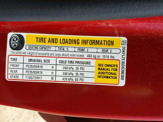 2GKFLZE35D6390300 - 2013 GMC TERRAIN DE RED photo 10