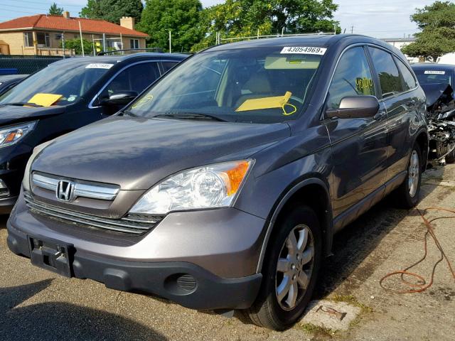 5J6RE48749L070267 - 2009 HONDA CR-V EXL GRAY photo 2