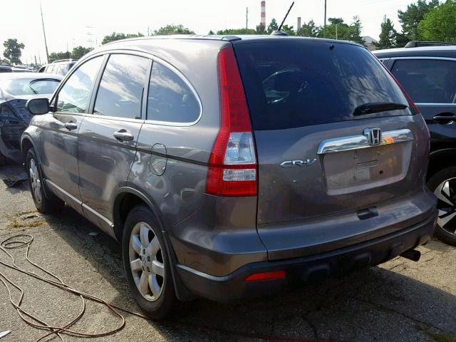 5J6RE48749L070267 - 2009 HONDA CR-V EXL GRAY photo 3