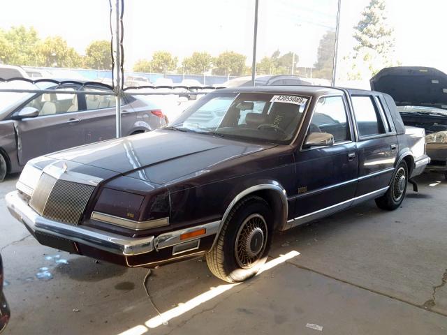 1C3XY56R6LD915186 - 1990 CHRYSLER IMPERIAL BURGUNDY photo 2