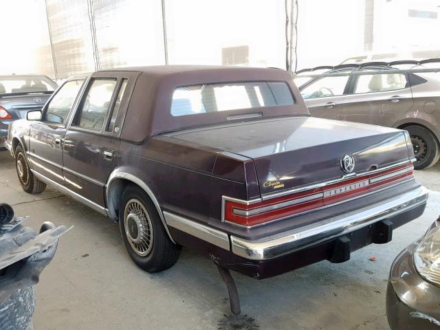 1C3XY56R6LD915186 - 1990 CHRYSLER IMPERIAL BURGUNDY photo 3