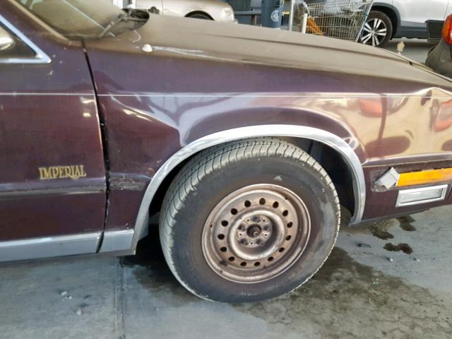 1C3XY56R6LD915186 - 1990 CHRYSLER IMPERIAL BURGUNDY photo 9