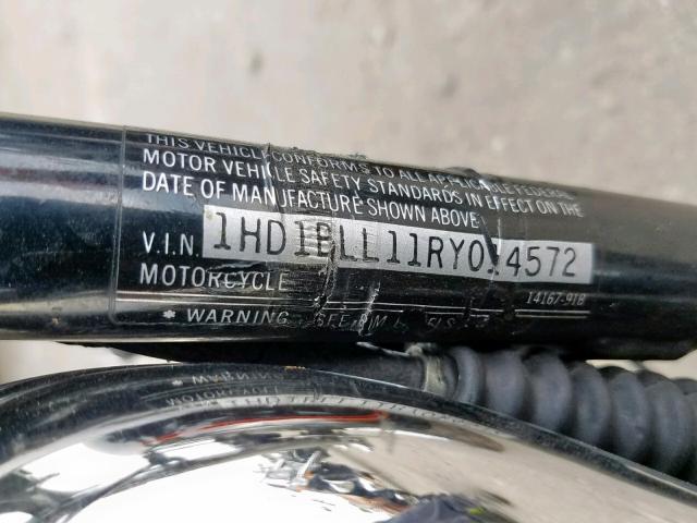 1HD1BLL11RY014572 - 1994 HARLEY-DAVIDSON FXSTS BLACK photo 10