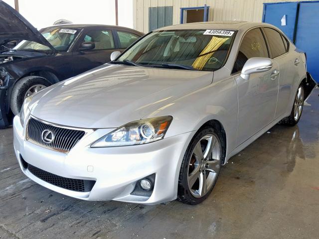 JTHBF5C20D5193663 - 2013 LEXUS IS 250 SILVER photo 2