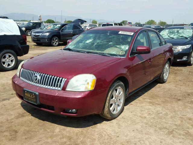 1MEFM41126G607531 - 2006 MERCURY MONTEGO LU MAROON photo 2