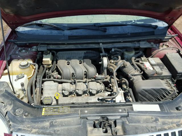 1MEFM41126G607531 - 2006 MERCURY MONTEGO LU MAROON photo 7