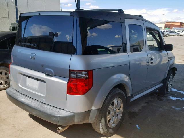 5J6YH18737L002931 - 2007 HONDA ELEMENT EX SILVER photo 4