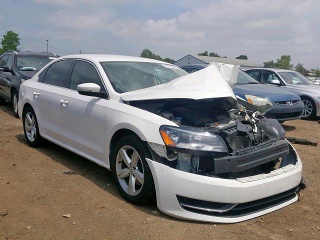 1VWBH7A37DC002722 - 2013 VOLKSWAGEN PASSAT SE WHITE photo 1