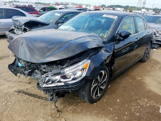 1HGCR2F83HA014994 - 2017 HONDA ACCORD EXL BLACK photo 2