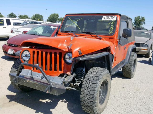 1J4FA39S35P331760 - 2005 JEEP WRANGLER X RED photo 2