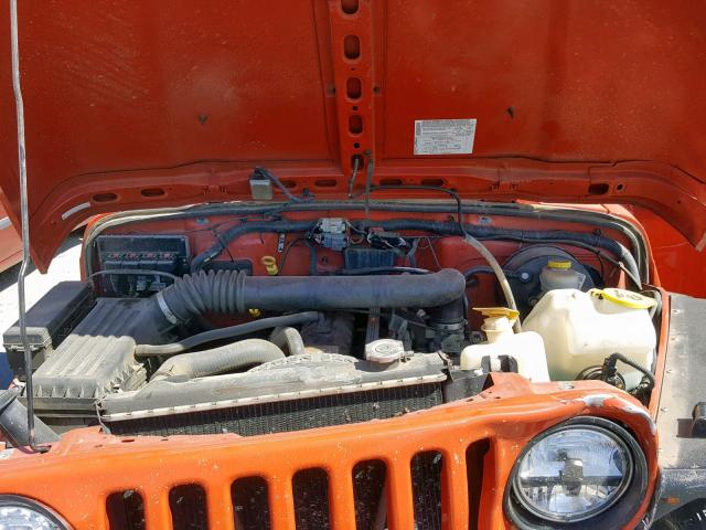 1J4FA39S35P331760 - 2005 JEEP WRANGLER X RED photo 7