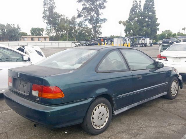 1HGEJ6226VL025321 - 1997 HONDA CIVIC DX GREEN photo 4