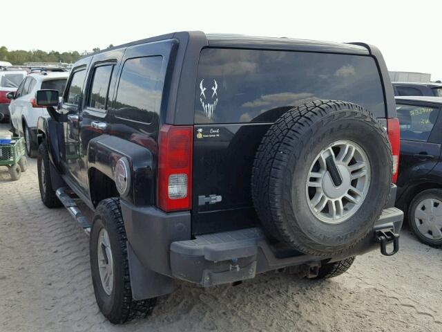 5GTDN13E778206694 - 2007 HUMMER H3 BLACK photo 3