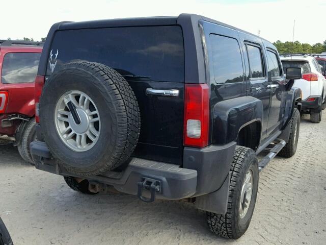 5GTDN13E778206694 - 2007 HUMMER H3 BLACK photo 4