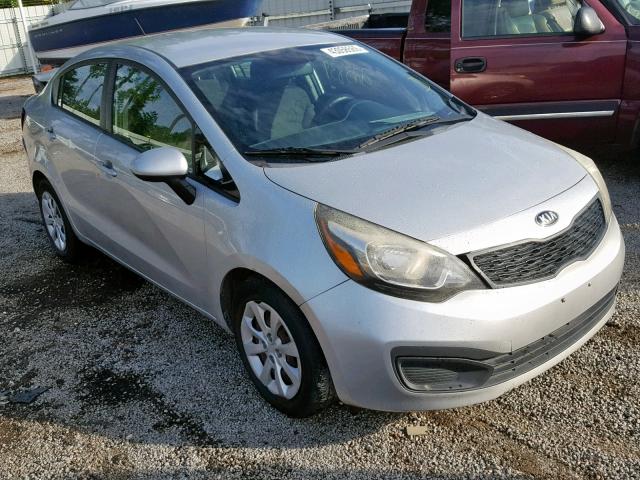 KNADM4A36D6154721 - 2013 KIA RIO LX SILVER photo 1