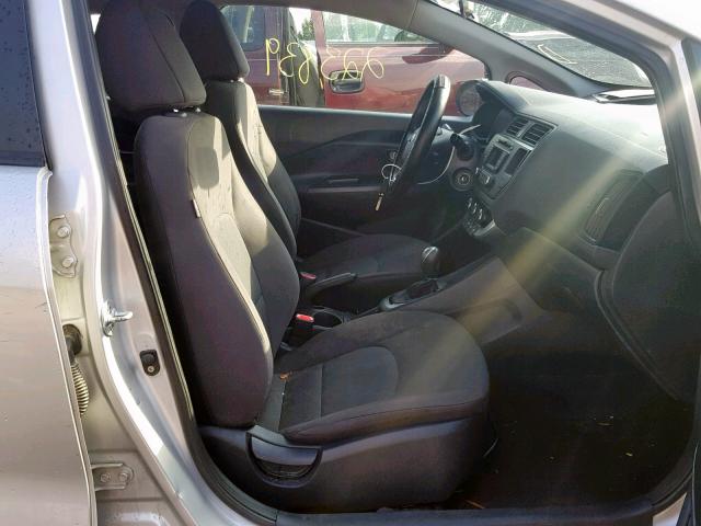 KNADM4A36D6154721 - 2013 KIA RIO LX SILVER photo 5