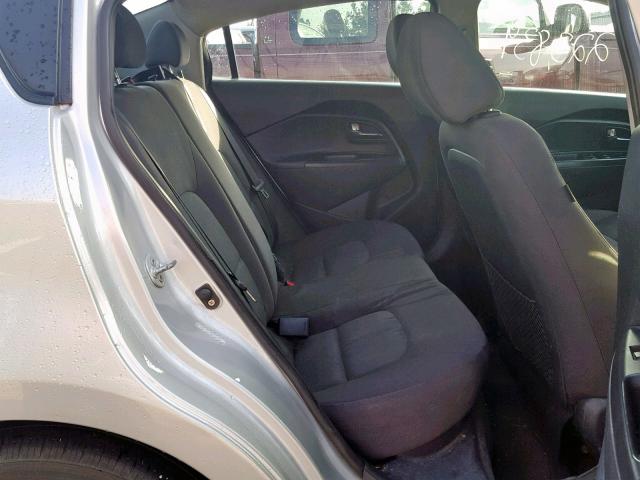 KNADM4A36D6154721 - 2013 KIA RIO LX SILVER photo 6