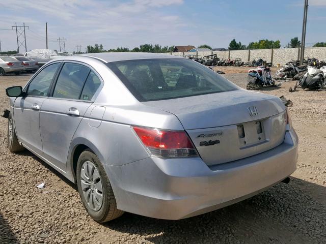 JHMCP26388C015148 - 2008 HONDA ACCORD LX SILVER photo 3