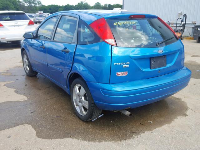 1FAHP37N67W292011 - 2007 FORD FOCUS ZX5 BLUE photo 3