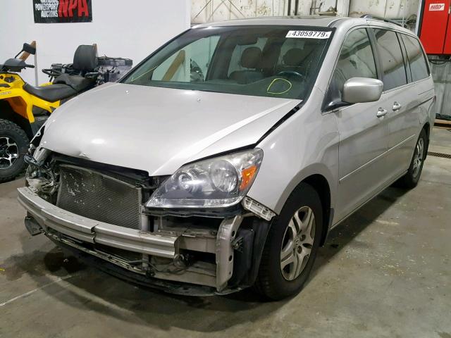 5FNRL38766B420471 - 2006 HONDA ODYSSEY EX SILVER photo 2