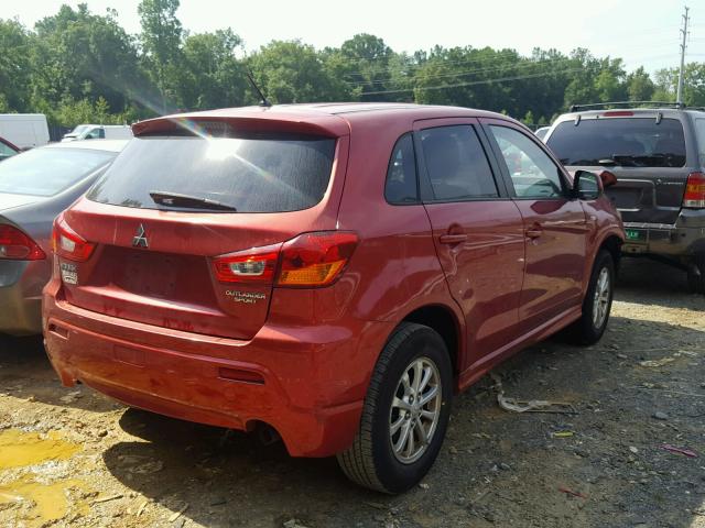 JA4AP3AUXBZ004648 - 2011 MITSUBISHI OUTLANDER RED photo 4