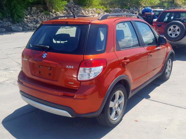 JS2YB5A30B6302042 - 2011 SUZUKI SX4 ORANGE photo 4