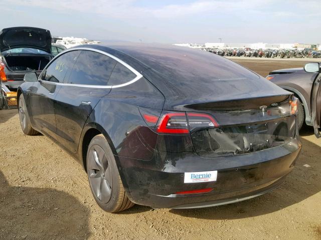 5YJ3E1EA6JF171683 - 2018 TESLA MODEL 3 BLACK photo 3