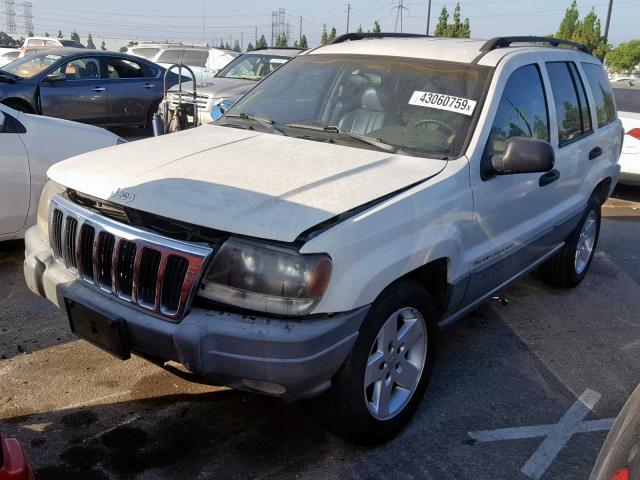 1J4GX38S62C232163 - 2002 JEEP GRAND CHER WHITE photo 2