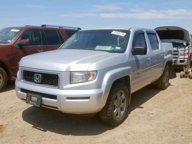 2HJYK16337H504953 - 2007 HONDA RIDGELINE SILVER photo 2